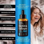 Besica OEM Private Label Collagen Biotin Liquid Hair Growth Supplement Drops Support Hair Health Strong Nails and Glowing Skin