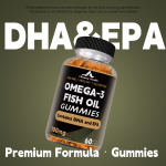 OEM/ODM Wholesale Custom Non-GMO Fish Oil Gummies with EPA DHA Omega-3 Dietary Supplement