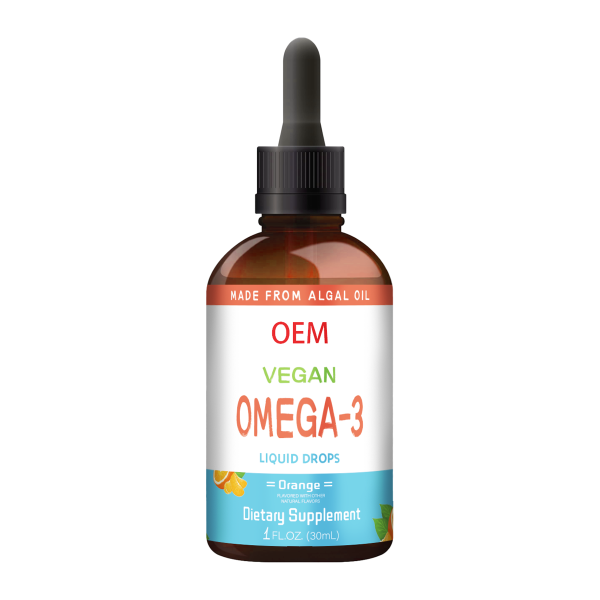 OEM/ODM Orange Flavor Omega-3 Drops | Premium Fish Oil Supplement | Heart & Brain Health Support