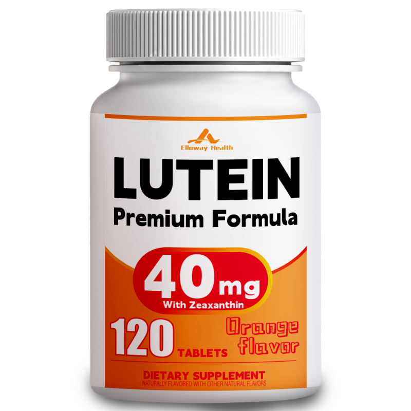 Improved Lutein Extract Zeaxanthin Chewable Tablets Candy with Vitamin C Orange Flavor