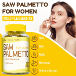 OEM/ODM Women's Saw Palmetto Biotin Gummies | Mango Pineapple Flavor | Zero Sugar Herbal Supplement