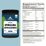 Premium Ashwagandha & Spirulina Powder Dietary Supplement Bucket - For Nutrition & Wellness Potion