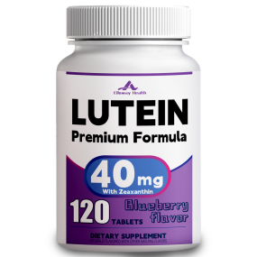 Improved Lutein Extract Zeaxanthin Chewable Tablets Candy with Vitamin C Blueberry Flavor