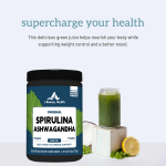 Premium Ashwagandha & Spirulina Powder Dietary Supplement Bucket - For Nutrition & Wellness Potion