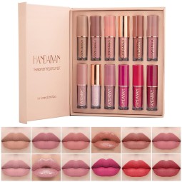 Lip Gloss Set Supplier - Factory Wholesale 12Pcs Velvet Matte