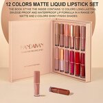 Lip Gloss Set Supplier - Factory Wholesale 12Pcs Velvet Matte