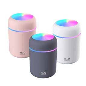 Hot Sale Portable Mini Cool Mist Humidifier with Seven-Color Light Timer for Cars 1-Year Warranty
