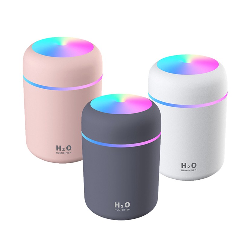 Hot Sale Portable Mini Cool Mist Humidifier with Seven-Color Light Timer for Cars 1-Year Warranty