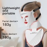 OEM 7色红外LED面膜自有标签家用美容设备，USB插头手持面部光面膜