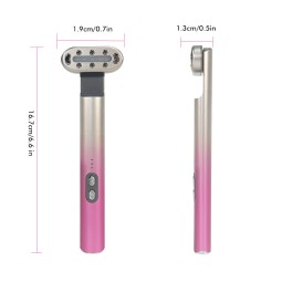 便携式美容个人护理先进的LED光疗法面部EMS面部眼部美容按摩器红光护肤棒
