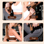 OEM Professional Deep Tissue Massage Gun, Portable Electric Percussion Massager, 99 Speeds, 4 Heads, Muscle Recovery Tool