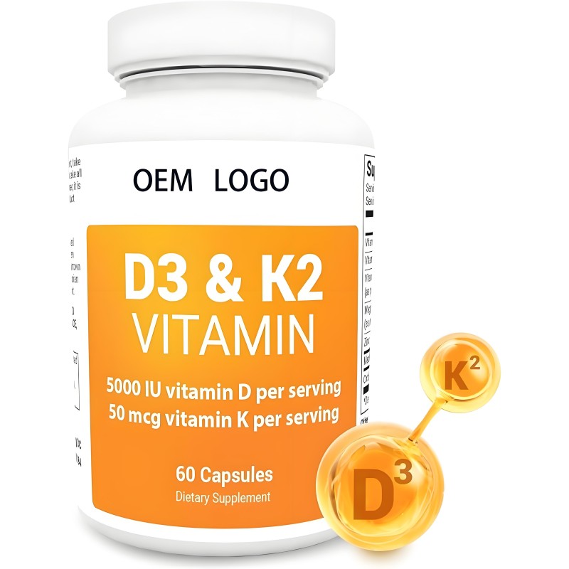 Vitamin D3 K2 Capsules Supplier - OEM/ODM Healthcare Vegan Supplement