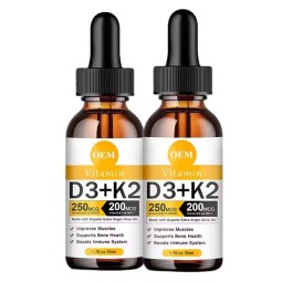 Vitamin D3 K2 Drops Supplier - OEM Private Label Oral Oil Bones Energy