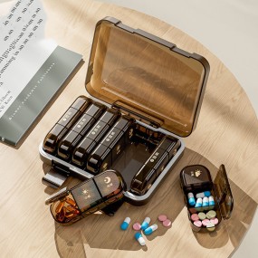 Small Plastic Portable Pill Boxes Travel Pill Case Weekly Medicine Box Portable Organizer Pill Box