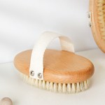 Eco Friendly Wholesale Stock  Dry Skin Wooden Bath Brush Natural Bamboo Sisal Bristle Body Brush for Skin Exfoliating
