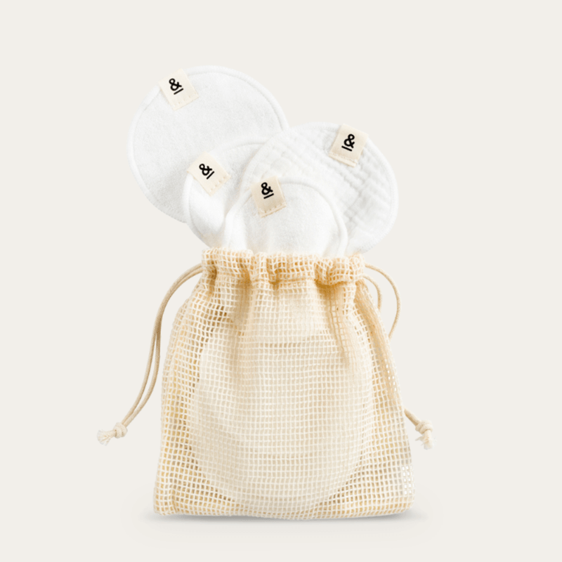 Organic Cotton Bamboo Makeup Remover Pads Soft Eco-Friendly Round Cosmetic Cotton Pads with Laundry Mesh Bag