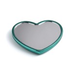 Customized Logo Hot Sale High Quality Heart Shape Metal Makeup Cosmetic Mirror for Beauty