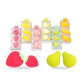 Hot-selling New Style Fruit Shape Makeup Powder Puff Beauty Cosmetics Puff Latex Free Makeup Set Fruit Makeup Sponge