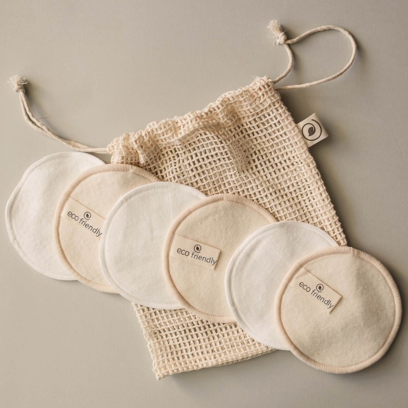 Eco-Friendly Reusable Organic Microfiber Cotton Pads Daily Use Face Makeup Remover Labeling Organic Microfiber Face Makeup