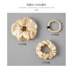 批发自定义标志丝绸缎面发领带发圈多用途造型工具的妇女发饰