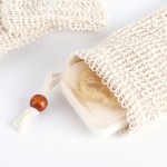 Wholesale Natural Eco Friendly Exfoliating Pouch Cotton Bubble Cleanser Mesh Body Foam Sisal Net Saver Exfoliating Soap Bag