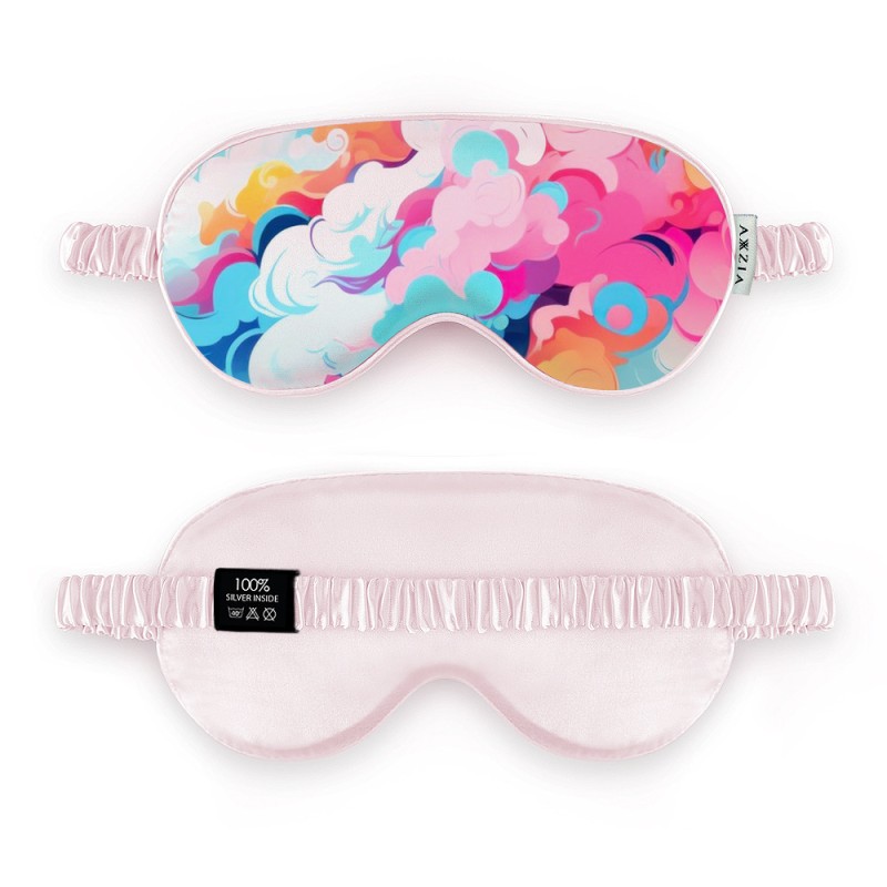 Hot Sell Personal Label Faux  Imitated Silk Satin Custom Adult Eyemask Sleep Eye Cover Mask for Sleeping