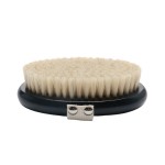Factory Wholesale Black 100% Natural Vegan Sisal Bristle Exfoliating Brush Bamboo Wooden Handle Shower Dry Body Bath Brush
