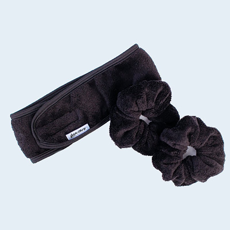 Custom Printed Logo Skincare Cosmetic Beauty Washing Face Facial Makeup Bath Spa Headband and Wristbands for Women