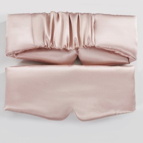 Custom logo Travel Reusable Blackout Adjustable Lash Extension Sleeping Memory Satin Silk Eye Mask