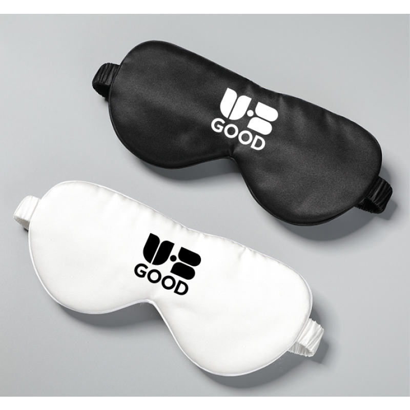 Wholesale Custom Logo High Quality Blindfold Satin Silk Sleeping Eye Mask with Elastic Band Breathable Travel Sleep Eye Mask