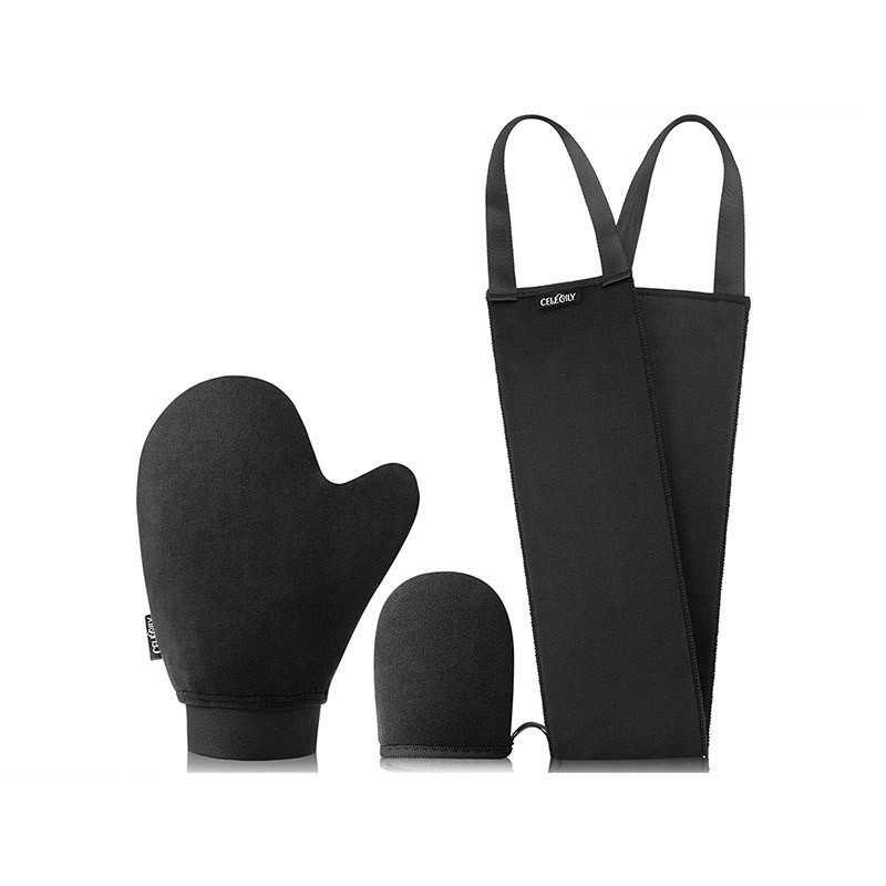 Wholesale Fasion Side Soft Velour Spray Tanning Mitts Waterproof Self Tanning Mitt With Thumb Reusable Tanning Applicator