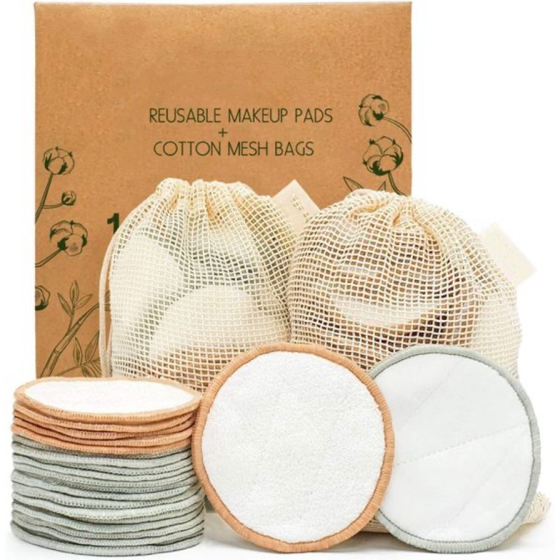 Best Seller High-end  Natural Bamboo Reusable Cotton Pad Dressing Room Cotton Pads Washable Makeup Pads