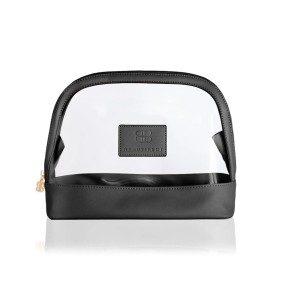 Waterproof PU PVC Travel Makeup Organizer with Zipper Closure Custom Logo Personal Care Cosmetic Toiletry Bag 50g Weight