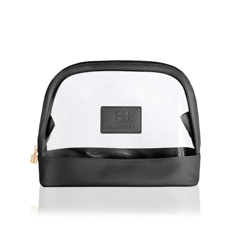 Waterproof PU PVC Travel Makeup Organizer with Zipper Closure Custom Logo Personal Care Cosmetic Toiletry Bag 50g Weight