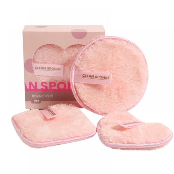 High Quality Reusable Soft Microfiber Cotton Makeup Remover Pad Facial Cleaning Round Pads