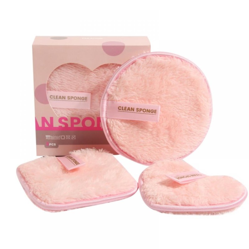 High Quality Reusable Soft Microfiber Cotton Makeup Remover Pad Facial Cleaning Round Pads