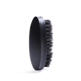 Private Label Custom Logo Black Boar Bristle Beard Brush and Combs Men Beard Kit Gift Set