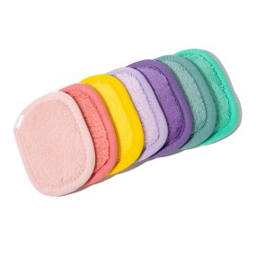Customization Square Reusable Flannel Microfiber Makeup Remover Pads Facial Exfoliating Cleaning  Cloth for Washing Face