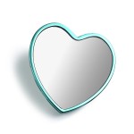 Customized Logo Hot Sale High Quality Heart Shape Metal Makeup Cosmetic Mirror for Beauty
