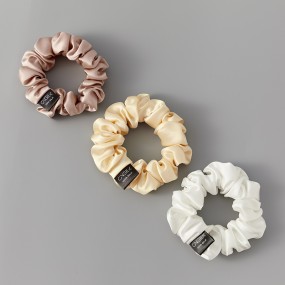 Wholesale Custom Logo Silk Satin Hair Ties Scrunchies Multi-Purpose Styling Tools for Women's Hair Accessories