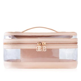 豪华大PU皮革透明PVC拉链袋箱定制标志小专业洗漱旅行化妆化妆虚荣50克