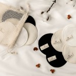 Custom Logo Round Cream Reusable Bamboo Makeup Remover Cotton Pads Facial Cleaning Cosmetic Make-up Face Laundry Bag