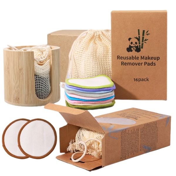 Colorful Organic Cotton Pads Reusable and Eco-Friendly for Facial Make-Up Remover Face Care