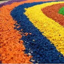 EPDM Rubber Granules Factory - Green Black SBR Fill Artificial Grass