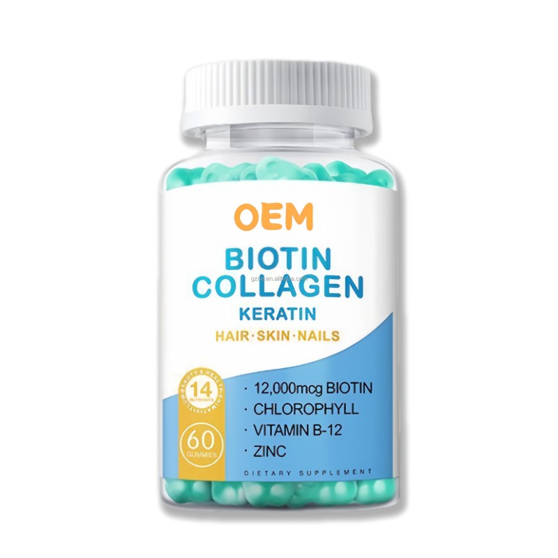 Biotin Gummies Factory - 12000mcg Hair Skin Collagen Growth