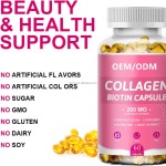 Multi Collagen Supplement Supplier - Softgel Biotin Hair Skin