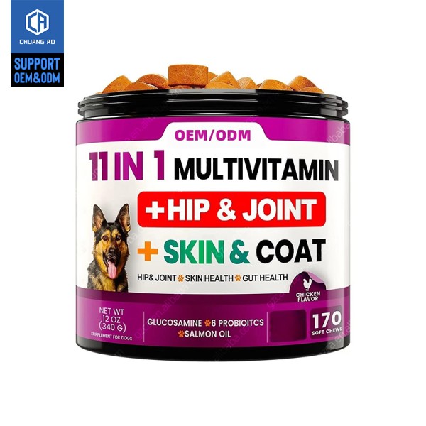Dog Multivitamin Supplier - 11 in 1 Chewable Glucosamine Chondroitin