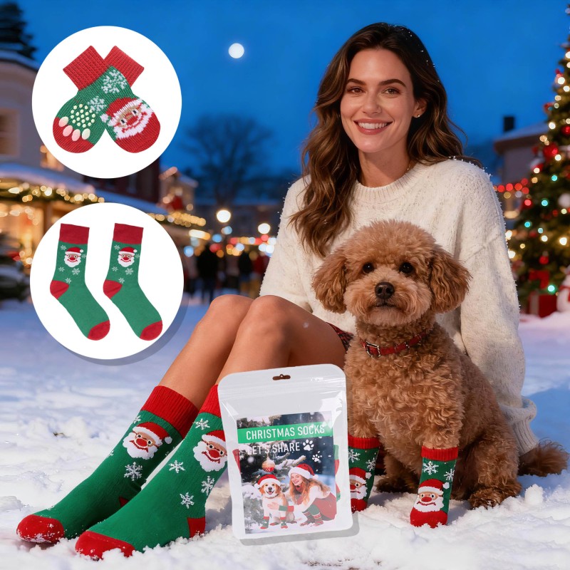 Christmas Matching Socks Supplier - Human Pet Cotton Festive