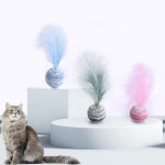 Cat Toys Supplier - Feathery Wobble Balls EVA Foam