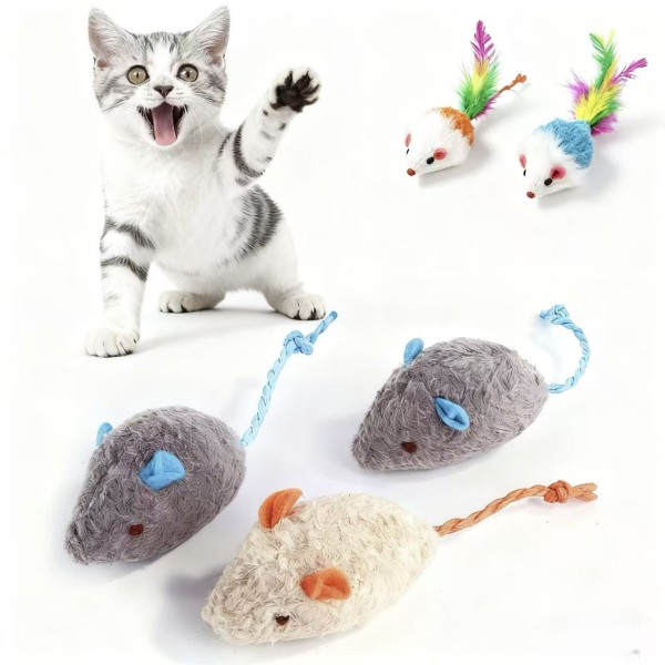 Cat Mice Toys Supplier - Plush Catnip Mouse Indoor